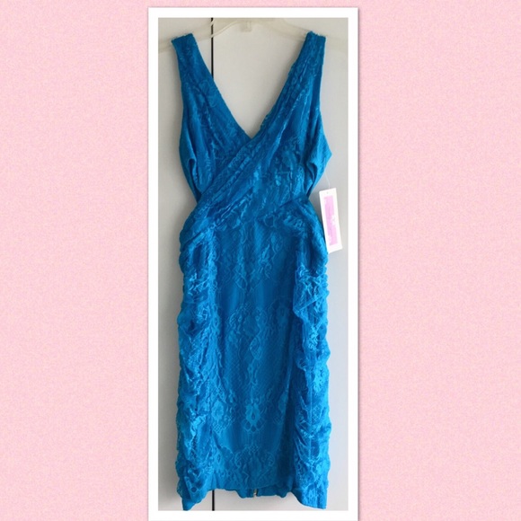Adrianna Papell Blue Lace Dress NWT Adrianna Papell Blue Lace Dress